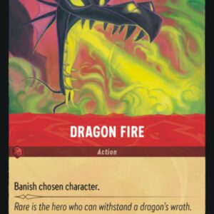 DISNEY LORCANA SINGLE CARDS: FIRST CHAPTER #96: Dragon Fire (Uncommon 130/204: NM)