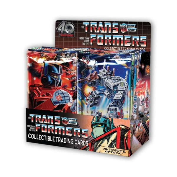 TRANSFORMERS 40TH ANNIVERSARY TRADING CARDS #1: 24 10 card Foil Pack Display