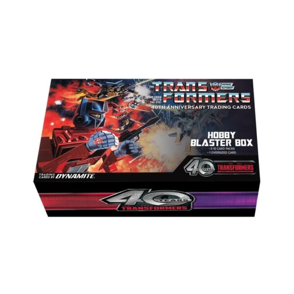 TRANSFORMERS 40TH ANNIVERSARY TRADING CARDS #2: Hobby Blaster Box (5 10-card packs/1 oversized card)