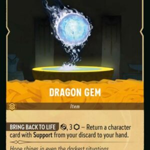 DISNEY LORCANA SINGLE CARDS: RISE OF THE FLOODBORN #101: Dragon Gem (Rare 33/204: NM)