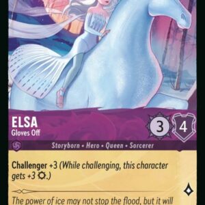 DISNEY LORCANA SINGLE CARDS: RISE OF THE FLOODBORN #107: Elsa – Gloves Off (Common 39/204: NM)