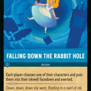 DISNEY LORCANA SINGLE CARDS: RISE OF THE FLOODBORN #119: Falling Down the Rabbit Hole (Rare 162/204: NM)