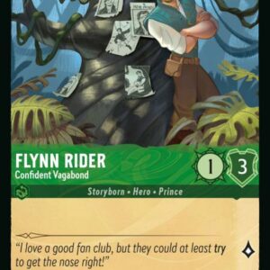 DISNEY LORCANA SINGLE CARDS: RISE OF THE FLOODBORN #128: Flynn Rider – Confident Vagabond (Common Foil 81/204: NM)