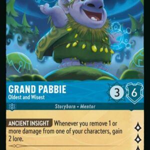 DISNEY LORCANA SINGLE CARDS: RISE OF THE FLOODBORN #145: Grand Pabbie – Oldest and Wisest (Super Rare 148/204: NM)