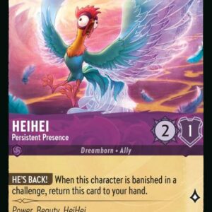 DISNEY LORCANA SINGLE CARDS: RISE OF THE FLOODBORN #155: HeiHei – Persistent Presence (Uncommon 43/204: NM) DISNEY LORCANA SINGLE CARDS: RISE OF THE FLOODBORN #155: HeiHei – Persistent Presence (Uncommon 43/204: NM)