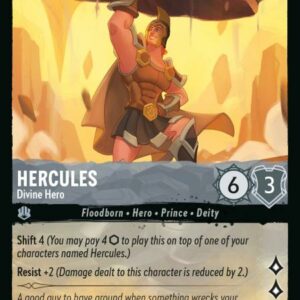 DISNEY LORCANA SINGLE CARDS: RISE OF THE FLOODBORN #158: Hercules – Divine Hero (Rare 181/204: NM)