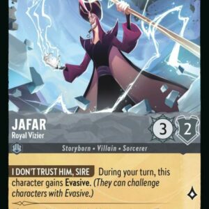 DISNEY LORCANA SINGLE CARDS: RISE OF THE FLOODBORN #177: Jafar – Royal Vizier (Common Foil 184/204: NM) DISNEY LORCANA SINGLE CARDS: RISE OF THE FLOODBORN #177: Jafar – Royal Vizier (Common Foil 184/204: NM)