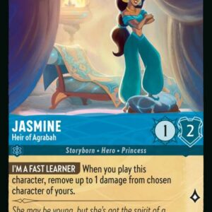 DISNEY LORCANA SINGLE CARDS: RISE OF THE FLOODBORN #180: Jasmine – Heir of Agrabah (Common 151/204: NM)