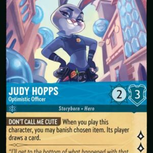 DISNEY LORCANA SINGLE CARDS: RISE OF THE FLOODBORN #184: Judy Hopps – Optimistic Officer (Uncommon 152/204: NM)