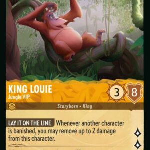 DISNEY LORCANA SINGLE CARDS: RISE OF THE FLOODBORN #186: King Louie – Jungle VIP (Super Rare 12/204: NM) DISNEY LORCANA SINGLE CARDS: RISE OF THE FLOODBORN #186: King Louie – Jungle VIP (Super Rare 12/204: NM)