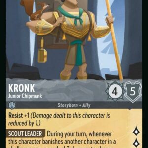 DISNEY LORCANA SINGLE CARDS: RISE OF THE FLOODBORN #188: Kronk – Junior Chipmunk (Rare 185/204: NM)