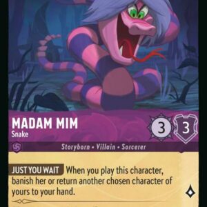 DISNEY LORCANA SINGLE CARDS: RISE OF THE FLOODBORN #224: Madam Mim – Snake (Uncommon 49/204: NM)