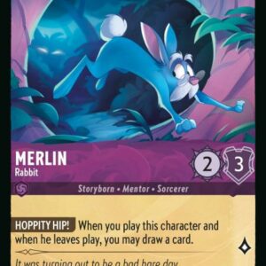 DISNEY LORCANA SINGLE CARDS: RISE OF THE FLOODBORN #234: Merlin – Rabbit (Rare 52/204: NM)