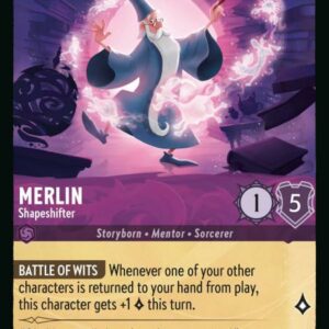 DISNEY LORCANA SINGLE CARDS: RISE OF THE FLOODBORN #236: Merlin – Shapeshifter (Rare 53/204: NM)