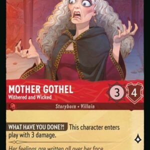 DISNEY LORCANA SINGLE CARDS: RISE OF THE FLOODBORN #253: Mother Gothel – Withered and Wicked (Uncommon 116/204: NM)