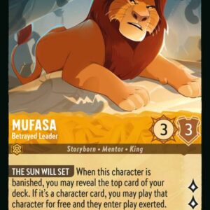 DISNEY LORCANA SINGLE CARDS: RISE OF THE FLOODBORN #259: Mufasa – Betrayed Leader (Legendary 14/204: NM)