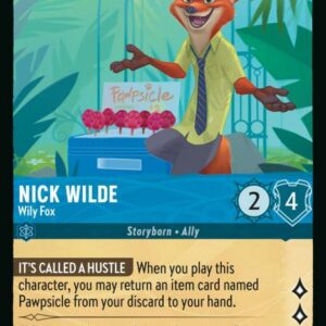 DISNEY LORCANA SINGLE CARDS: RISE OF THE FLOODBORN #274: Nick Wilde – Wily Fox (Uncommon 154/204: NM)
