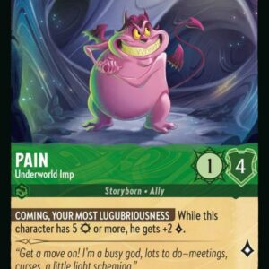 DISNEY LORCANA SINGLE CARDS: RISE OF THE FLOODBORN #286: Pain – Underworld Imp (Uncommon 86/204: NM)