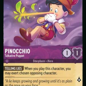 DISNEY LORCANA SINGLE CARDS: RISE OF THE FLOODBORN #311: Pinocchio – Talkative Puppet (Uncommon 58/204: NM)
