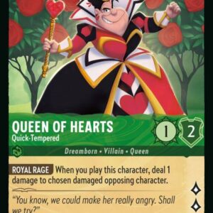 DISNEY LORCANA SINGLE CARDS: RISE OF THE FLOODBORN #323: Queen of Hearts – Quick-Tempered (Common 90/204: NM)