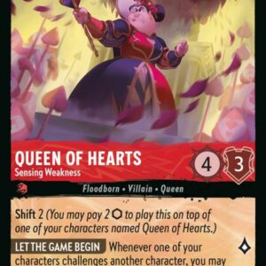 DISNEY LORCANA SINGLE CARDS: RISE OF THE FLOODBORN #325: Queen of Hearts – Sensing Weakness (Uncommon 120/204: NM)
