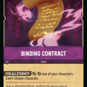 DISNEY LORCANA SINGLE CARDS: RISE OF THE FLOODBORN #37: Binding Contract (Uncommon Foil 65/204: NM)