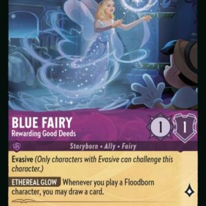 DISNEY LORCANA SINGLE CARDS: RISE OF THE FLOODBORN #38: Blue Fairy – Rewarding Good Deeds (Uncommon 36/204: NM)