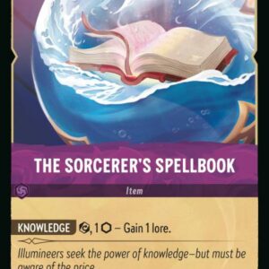 DISNEY LORCANA SINGLE CARDS: RISE OF THE FLOODBORN #395: The Sorcerer’s Spellbook (Rare Foil 68/204: NM)