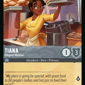 DISNEY LORCANA SINGLE CARDS: RISE OF THE FLOODBORN #398: Tiana – Diligent Waitress (Common 197/204: NM)
