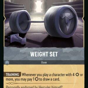 DISNEY LORCANA SINGLE CARDS: RISE OF THE FLOODBORN #408: Weight Set (Rare 204/204: NM) DISNEY LORCANA SINGLE CARDS: RISE OF THE FLOODBORN #408: Weight Set (Rare 204/204: NM)
