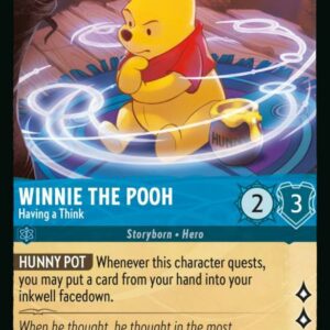 DISNEY LORCANA SINGLE CARDS: RISE OF THE FLOODBORN #412: Winnie the Pooh – Having a Think (Rare 161/204: NM) DISNEY LORCANA SINGLE CARDS: RISE OF THE FLOODBORN #412: Winnie the Pooh – Having a Think (Rare 161/204: NM)