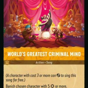 DISNEY LORCANA SINGLE CARDS: RISE OF THE FLOODBORN #416: World’s Greatest Criminal Mind (Rare 31/204: NM) DISNEY LORCANA SINGLE CARDS: RISE OF THE FLOODBORN #416: World’s Greatest Criminal Mind (Rare 31/204: NM)