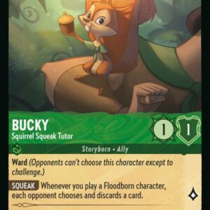 DISNEY LORCANA SINGLE CARDS: RISE OF THE FLOODBORN #45: Bucky – Squirrel Squeak Tutor (Uncommon Foil 73/204: NM)