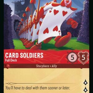 DISNEY LORCANA SINGLE CARDS: RISE OF THE FLOODBORN #46: Card Soldiers – Full Deck (Uncommon 105/204: NM)