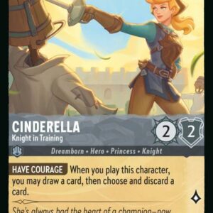 DISNEY LORCANA SINGLE CARDS: RISE OF THE FLOODBORN #66: Cinderella – Knight in Training (Common Foil 176/204: NM)