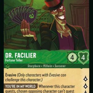 DISNEY LORCANA SINGLE CARDS: RISE OF THE FLOODBORN #97: Dr. Facilier – Fortune Teller (Super Rare 79/204: NM)