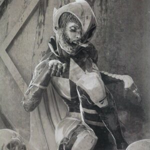 MIGHTY MORPHIN POWER RANGERS (2016 SERIES) #122: Bjorn Barends B&W Dark Grid virgin RI cover