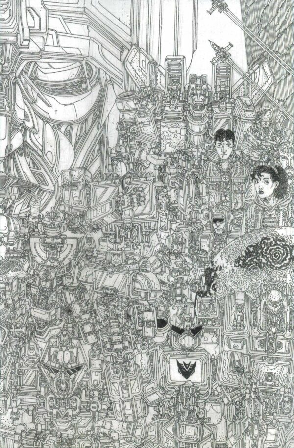 TRANSFORMERS (2023 SERIES) #1: Filya Bratukhin B&W 7th Print cover B