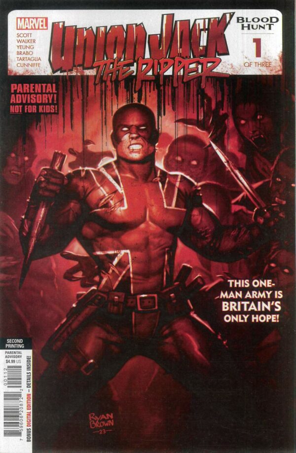 UNION JACK THE RIPPER: BLOOD HUNT #1: Ryan Brown Blood Soaked 2nd Print