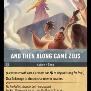 DISNEY LORCANA SINGLE CARDS: INTO THE INKLANDS #10: And Then Along Came Zeus (Rare Foil 195/204: NM)