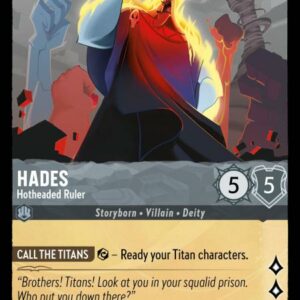 DISNEY LORCANA SINGLE CARDS: INTO THE INKLANDS #107: Hades – Hotheaded Ruler (Rare Foil 174/204: NM)