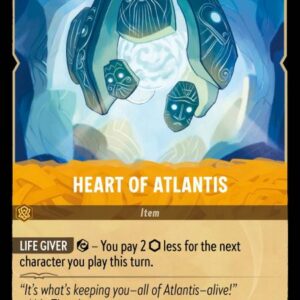 DISNEY LORCANA SINGLE CARDS: INTO THE INKLANDS #112: Heart of Atlantis (Rare 30/204: NM)