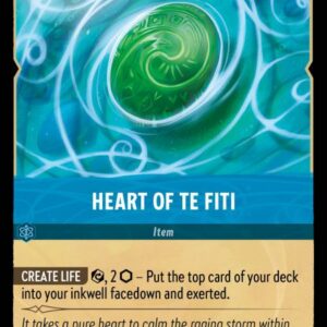DISNEY LORCANA SINGLE CARDS: INTO THE INKLANDS #114: Heart of Te Fiti (Rare 164/204: NM)