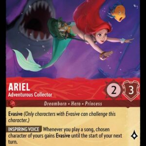 DISNEY LORCANA SINGLE CARDS: INTO THE INKLANDS #12: Ariel – Adventurous Collector (Super Rare 103/204: NM)