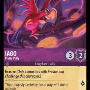 DISNEY LORCANA SINGLE CARDS: INTO THE INKLANDS #136: Iago – Pretty Polly (Common 40/204: NM)