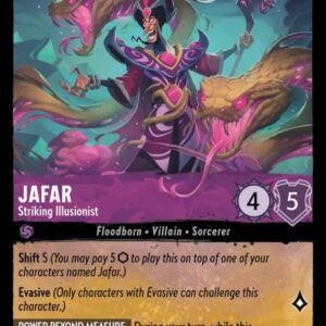 DISNEY LORCANA SINGLE CARDS: INTO THE INKLANDS #142: Jafar – Striking Illusionist (Legendary 42/204: NM)