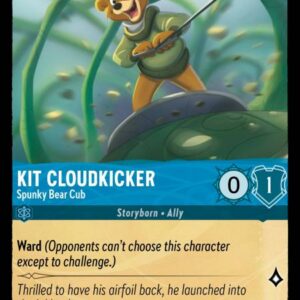 DISNEY LORCANA SINGLE CARDS: INTO THE INKLANDS #171: Kit Cloudkicker – Spunky Bear Cub (Common Foil 148/204: NM)