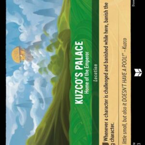 DISNEY LORCANA SINGLE CARDS: INTO THE INKLANDS #174: Kuzco’s Palace – Home of the Emperor (Uncommon 102/204: NM)