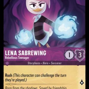 DISNEY LORCANA SINGLE CARDS: INTO THE INKLANDS #179: Lena Sabrewing – Rebellious Teenager (Common 43/204: NM) DISNEY LORCANA SINGLE CARDS: INTO THE INKLANDS #179: Lena Sabrewing – Rebellious Teenager (Common 43/204: NM)