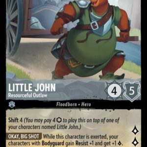 DISNEY LORCANA SINGLE CARDS: INTO THE INKLANDS #181: Little John – Resourceful Outlaw (Super Rare 178/204: NM)